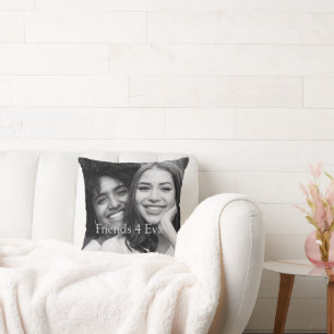 Customized Photo Friends 4 Eva Fun Throw Pillow