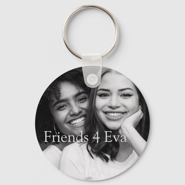 Customized Photo Friends 4 Eva  Keychain (Front)