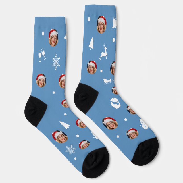 Customized Photo Girlfriend Christmas Socks (Right)