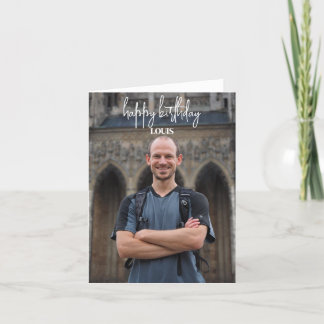 Customized Photo Happy Birthday Card