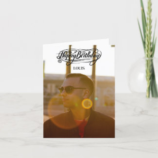 Customized Photo Happy Birthday Card