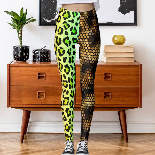 Customized Photo Leopard Wild Cat Pattern Animal Leggings