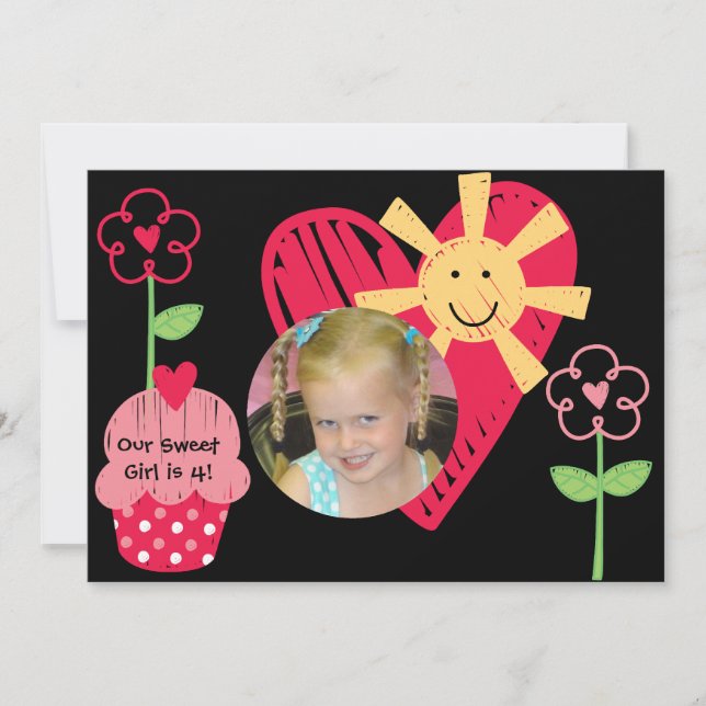 Customized Photo Sweet Treats Birthday Invitation (Front)