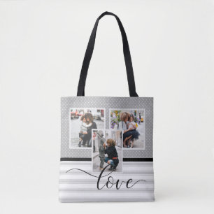 Customized Photo Template "Love" Tote Bag
