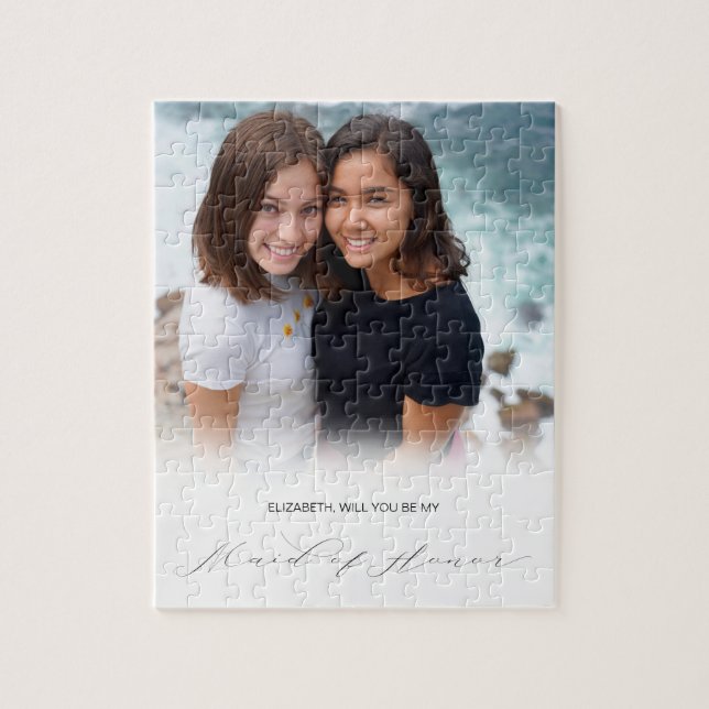 Customized Photo Will You Be My Maid Of Honour Jigsaw Puzzle (Vertical)