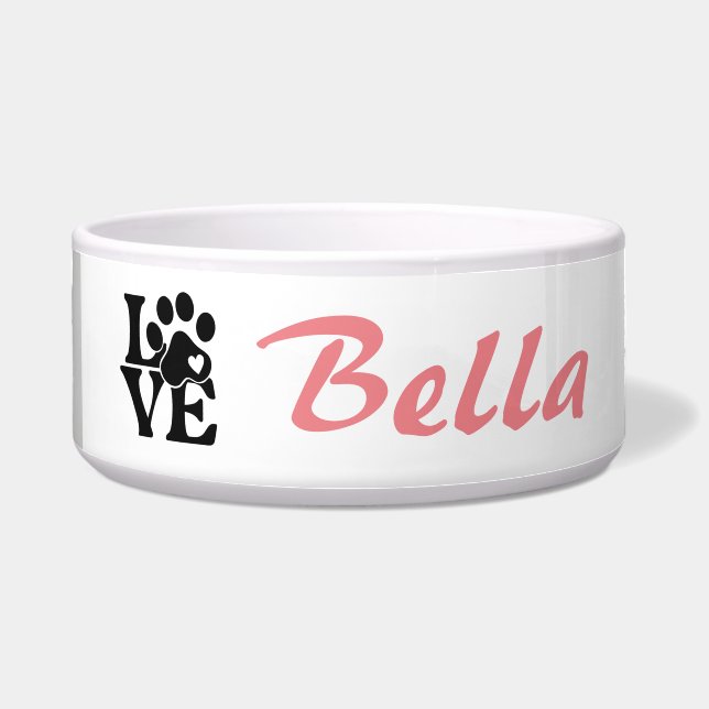 Customized Picture Love you Pet Pawprint  (Front)