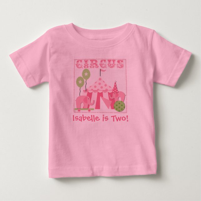 Customized Pink Step Right Up Circus Tshirt (Front)