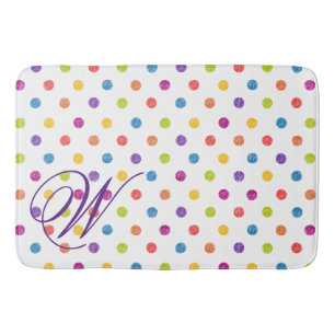 Customized Polka-Dot Bath Mat
