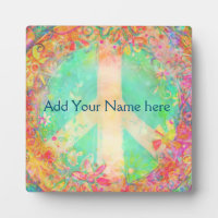 Customized Pretty Floral  Peace Sign Inspirivity