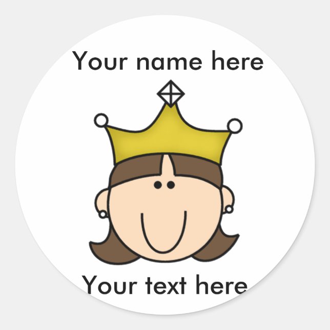 CUSTOMIZED PRINCESS BROWN Sticker (Front)