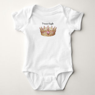 Customized Princess Tiara Baby Bodysuit