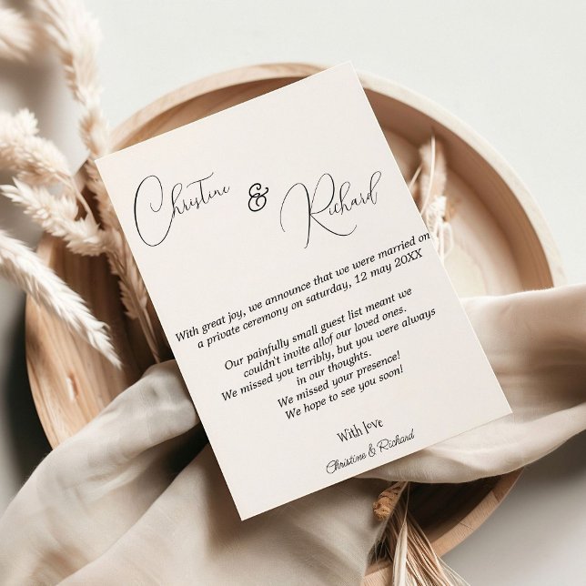 Customized private  Wedding  announcement card (Creator Uploaded)