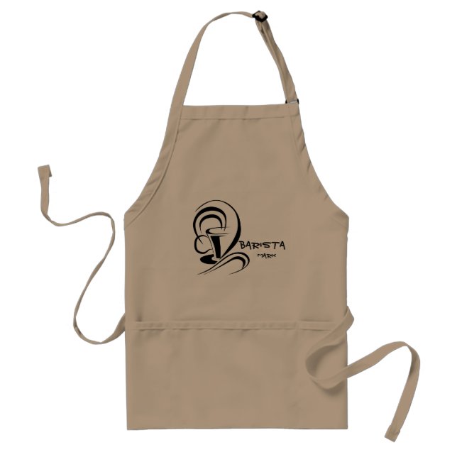 Customized professional barista design standard apron (Front)