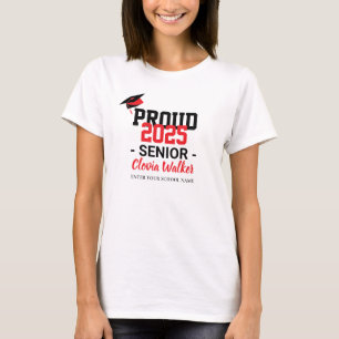 Customized proud school senior graduate T-Shirt