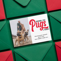Customized Pug Dog Christmas Picture Custom Photo
