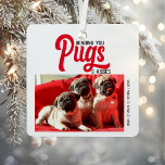 Customized Pug Dog Christmas Picture Custom Photo Metal Ornament<br><div class="desc">Celebrate the holidays in style with our Customized Pug Dog Christmas Picture Custom Photo Metal Ornament. Perfect for dog lovers, this ornament features your pug's adorable face and is sure to bring humour and joy to your Christmas tree. Whether you're a pet owner looking to commemorate your furry friend or...</div>