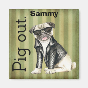Customized Pug Funny Magnet
