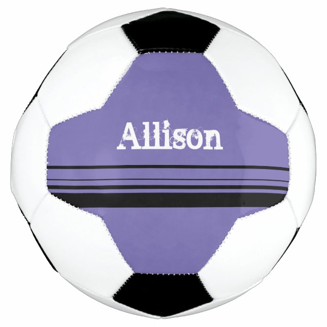Customized Purple Soccer Ball (Front)