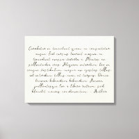 Customized quote poem wedding vow canvas art