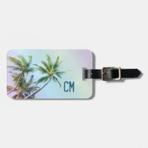 Customized Rainbow Colour Palms Luggage Tag