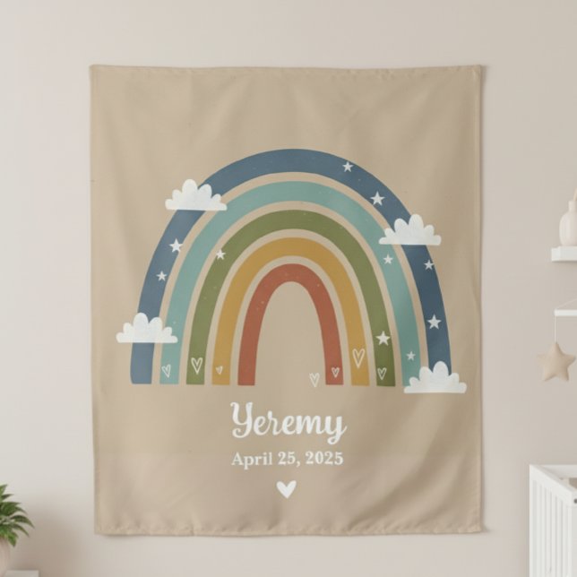 Customized Rainbow Rug with Name – Room Decor Tapestry (Creator Uploaded)