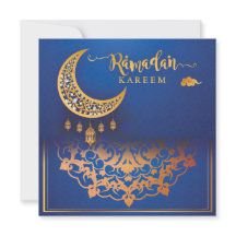 Customized Ramadan Kareem Mubarak Blue & Golden 5