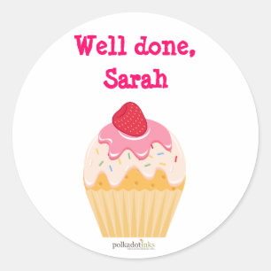Customized*Raspberry Cupcake Stickers Book