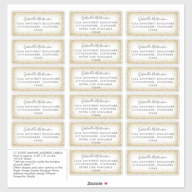 Customized Recipient Name Address Label Sticker (Sheet)