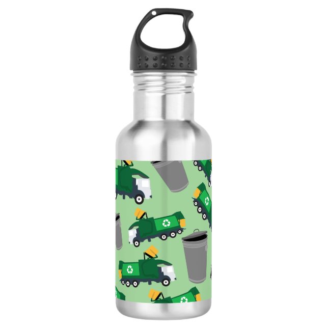 Customized Recycling Garbage Truck 532 Ml Water Bottle (Front)