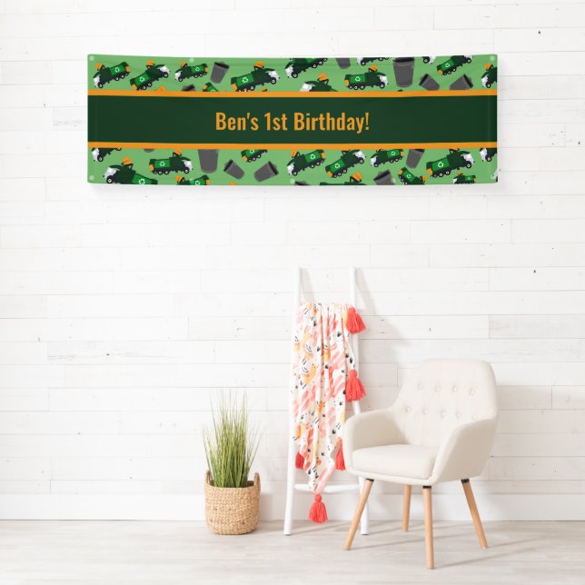 Customized Recycling Garbage Truck Pattern Banner (Insitu)