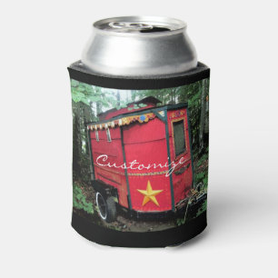 Customized Red Gypsy tiny caravan Can Cooler