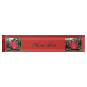 Customized Red Gypsy tiny caravan Nameplate