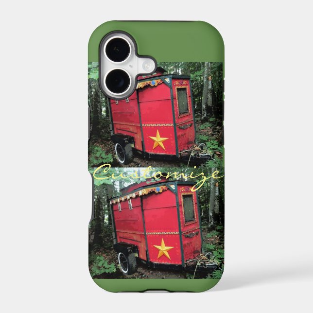 Customized Red Gypsy tiny caravan On caravan (Back)