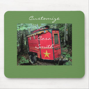 Customized Red Gypsy tiny caravan Thunder_Cove Mouse Pad