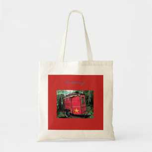 Customized Red Gypsy tiny caravan Tote Bag