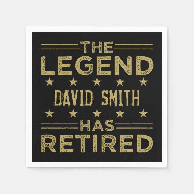 Customized Retired Legend Napkin (Front)