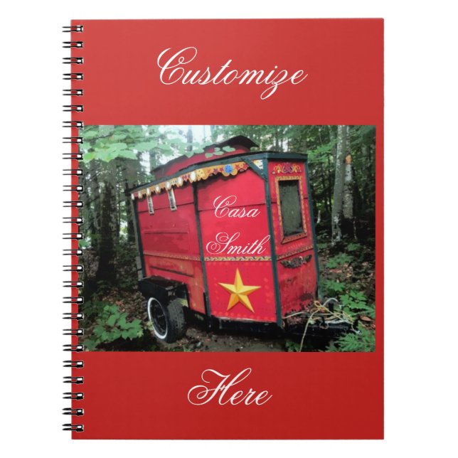 Customized Retro gypsy Vintage camper Notebook (Front)