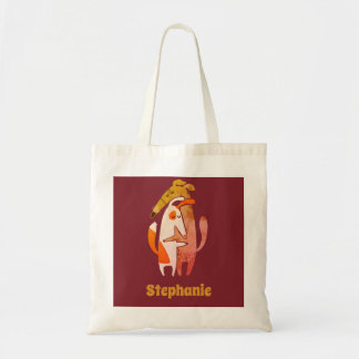 Customized Retro Podenco Dog and Galgo  Tote Bag