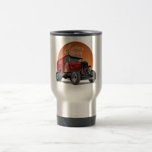 Customized retro race car concept travel mug