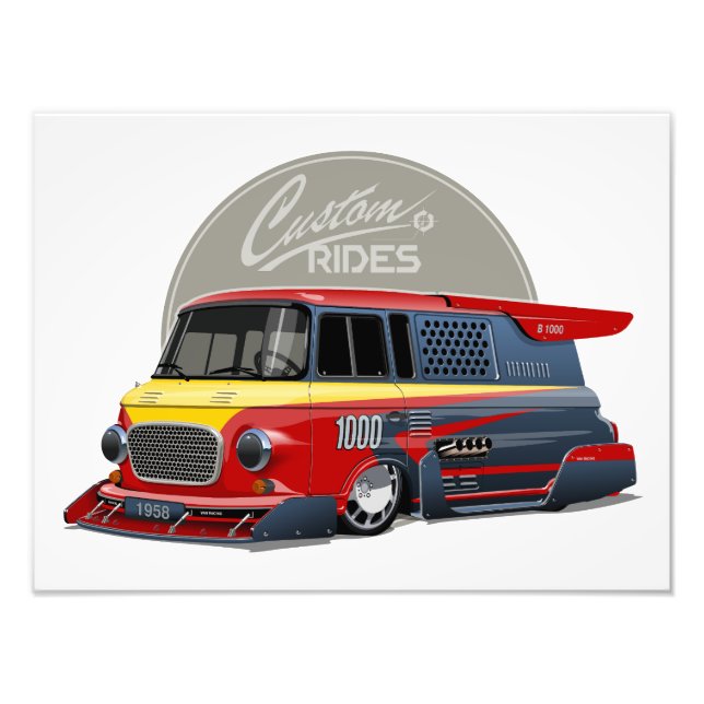 Customized retro race van concept photo print (Front)