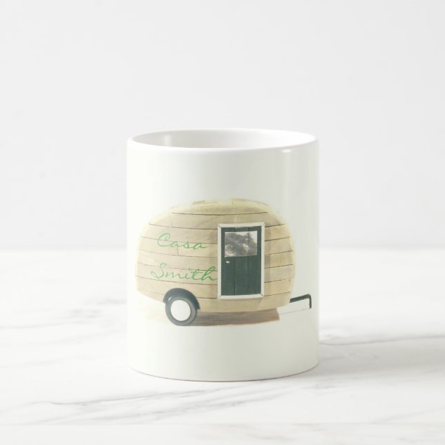 Customized Retro teardrop camper Coffee Mug (Center)