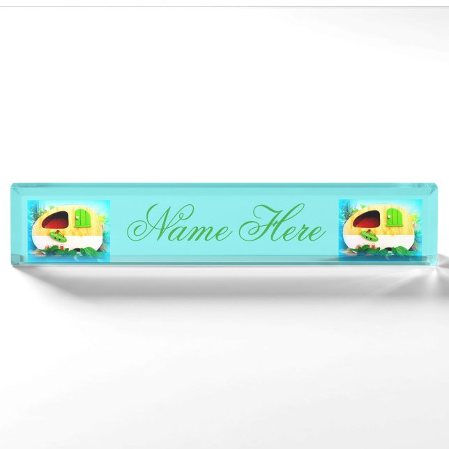 Customized Retro Vintage camper Nameplate (Front)