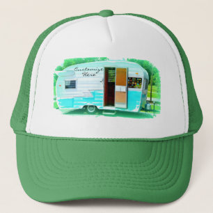 Customized Retro Vintage camper Trucker Hat