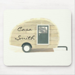 Customized Retro Vintage teardrop camper Mouse Pad