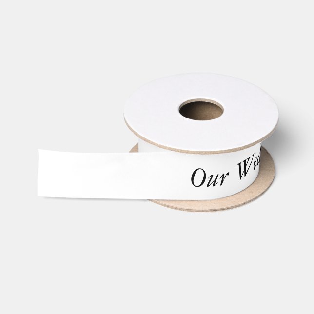 Customized ribbon Our Wedding Couples Name & Date Satin Ribbon (Spool)