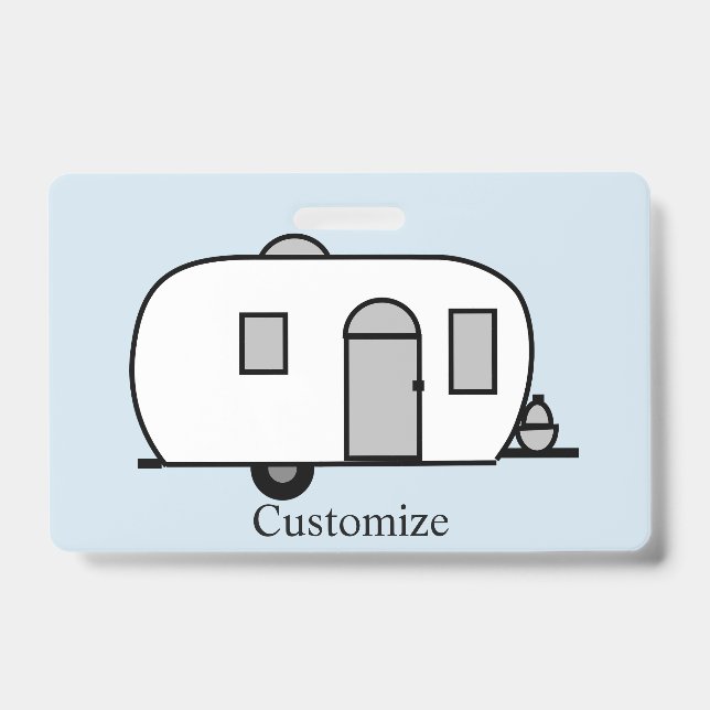 Customized Rounded Caravan Chez  Badge (Front)