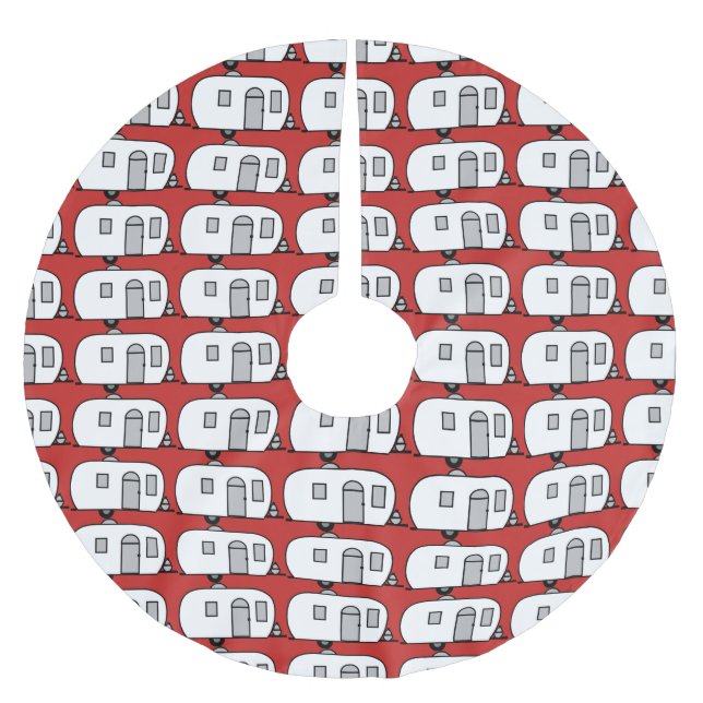 Customized Rounded Gypsy tiny caravan Brushed Polyester Tree Skirt (Front)