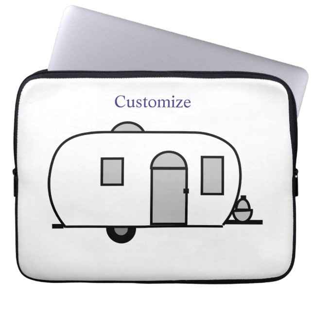 Customized Rounded Gypsy tiny caravan  Laptop Sleeve (Front)