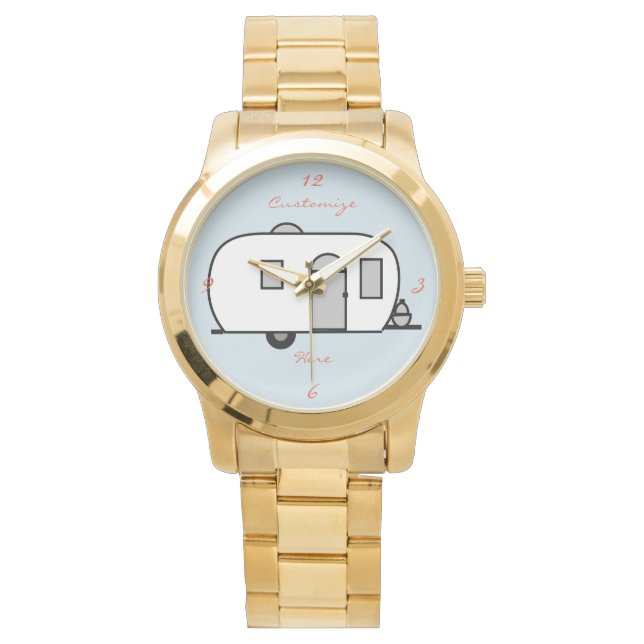 Customized Rounded Gypsy tiny caravan Watch (Front)