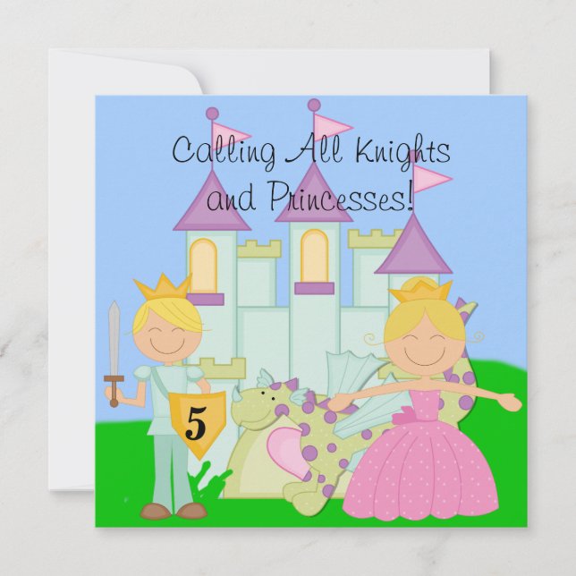 Customized Royal Birthday Celebration Invitations (Front)